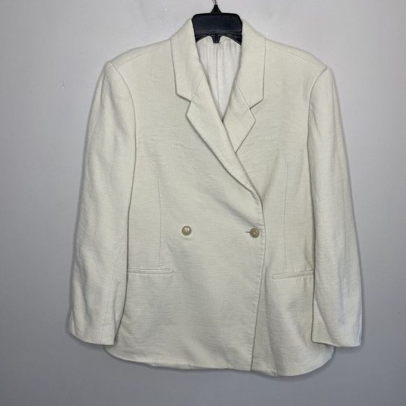 TOTEME Blazer Womens Small S Cream Loreo Oversized Boyfriend Jacket Textured - Picture 2 of 9
